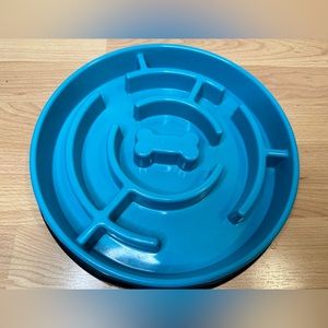 Petstages Slow Fun Feed Dog Bowl, Dishwasher Safe and BPA Free, Turquoise